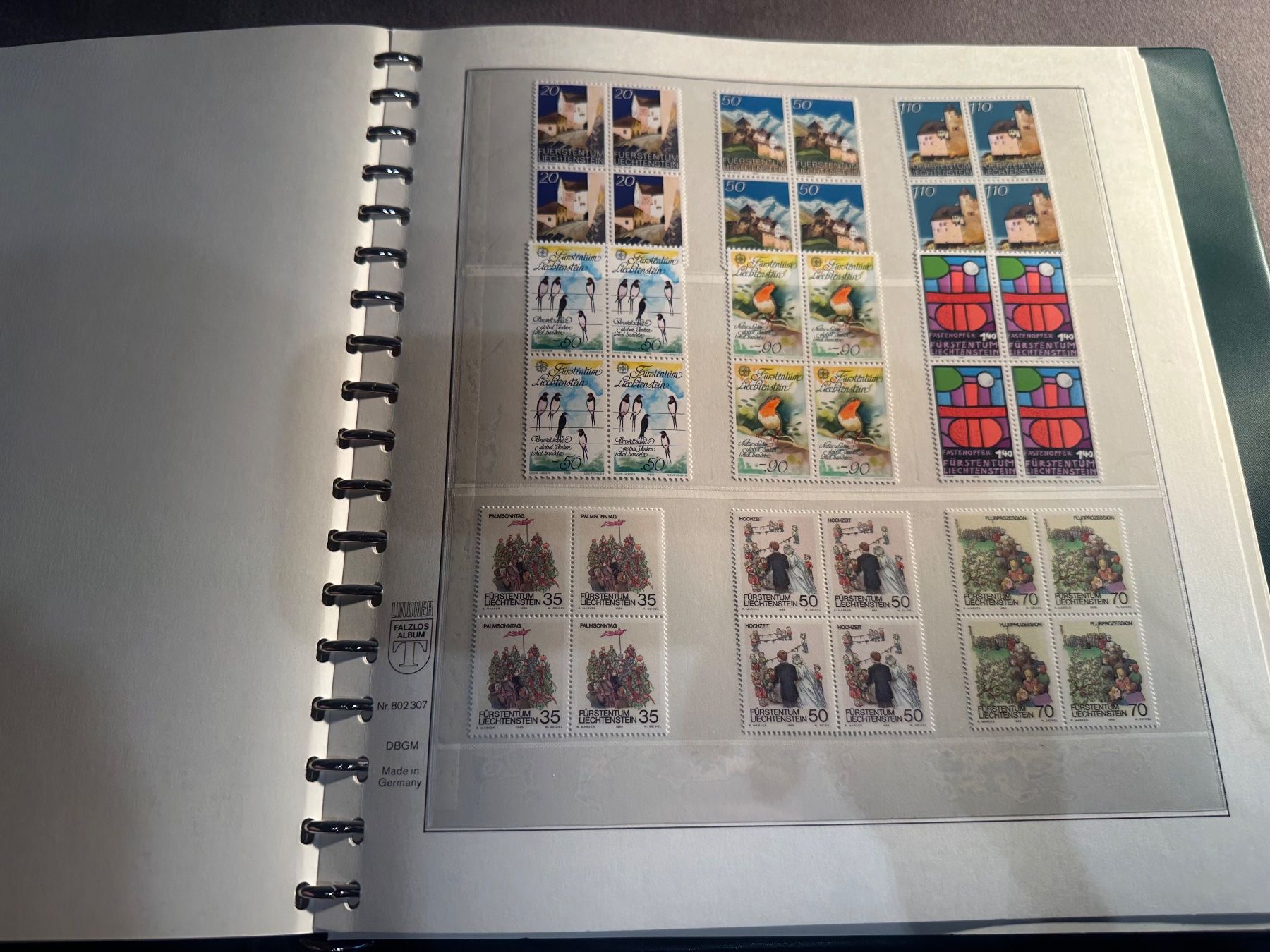 Tutti i francobolli: Sammlung 4er Blöcke Postfrisch** FL Lichtenstein 235+ Stück – Usato da Stettfurt venduto da 2442 5