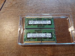 Zwei 4 GB PC4 DDR 4 Ram Speicher
