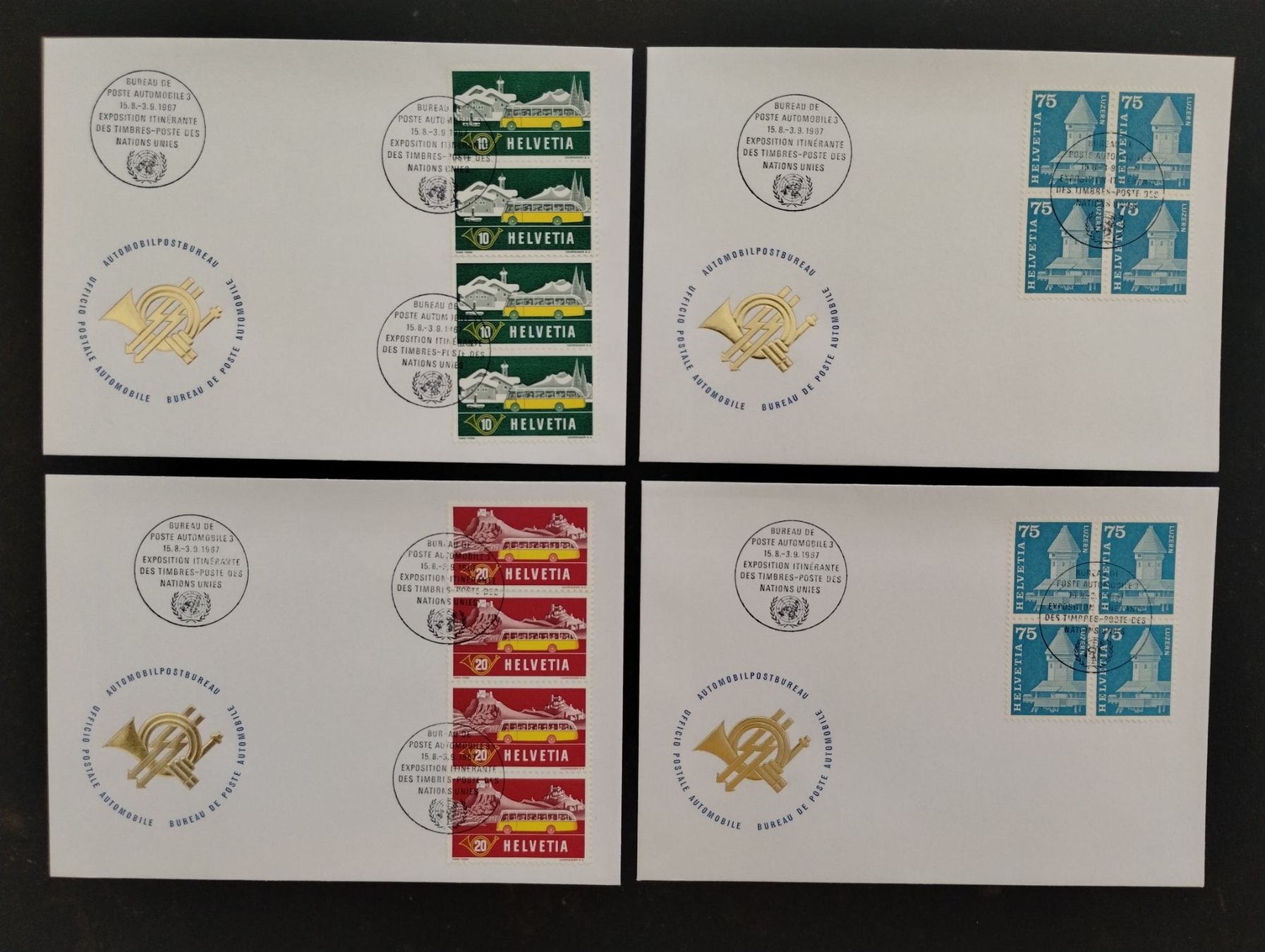 Tutti i francobolli: Ersttagsstempel Postauto – Nuovo e nell'imballaggio originale da Spiez venduto da cemikaphi