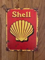 Schönes Retro Shell Schild A5 Format / brandneu