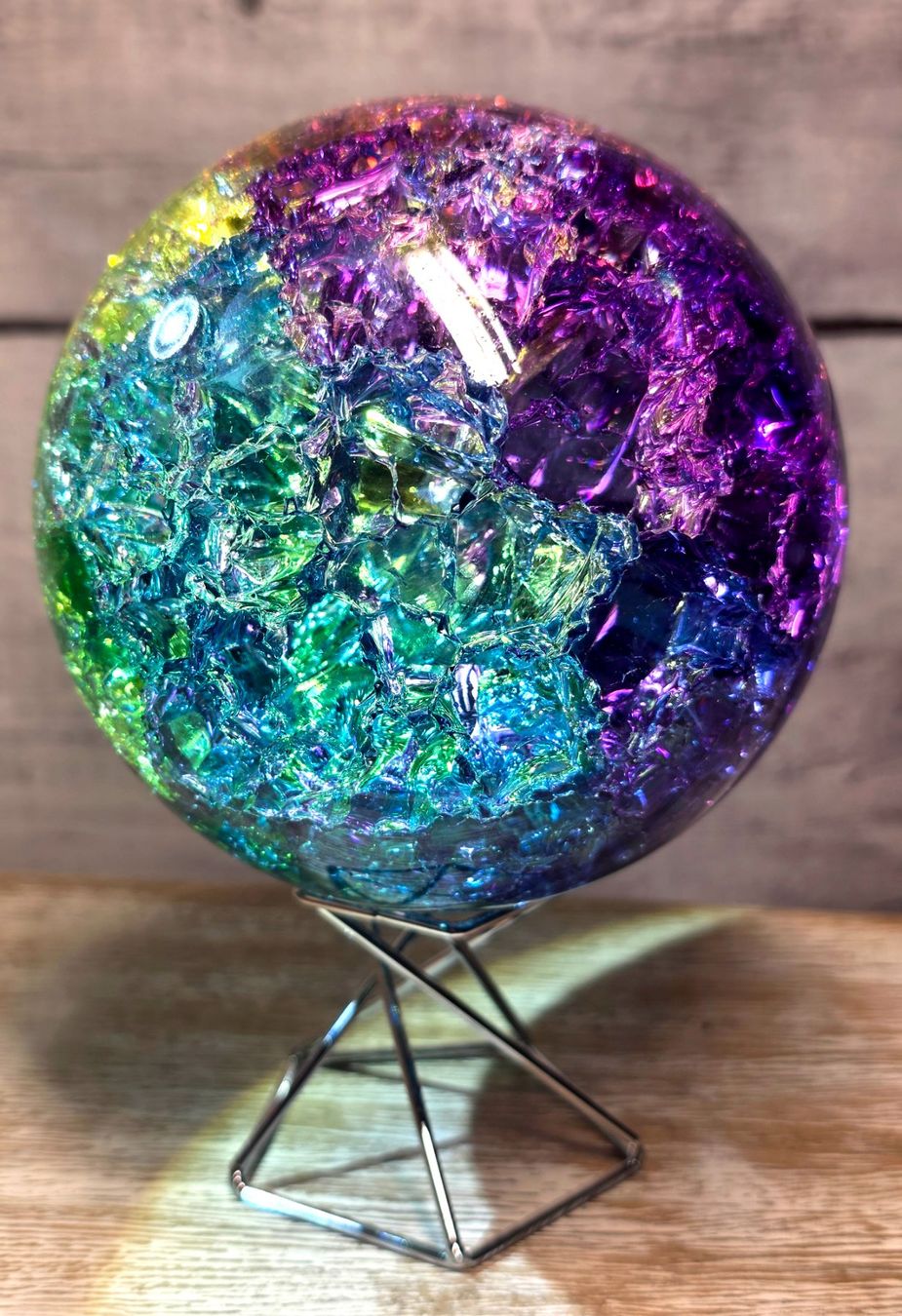 Bicchieri: Regenbogen Crackle Glaskugel 1.2kg – Nuovo e nell'imballaggio originale da Matzingen venduto da Shay_Crystalz