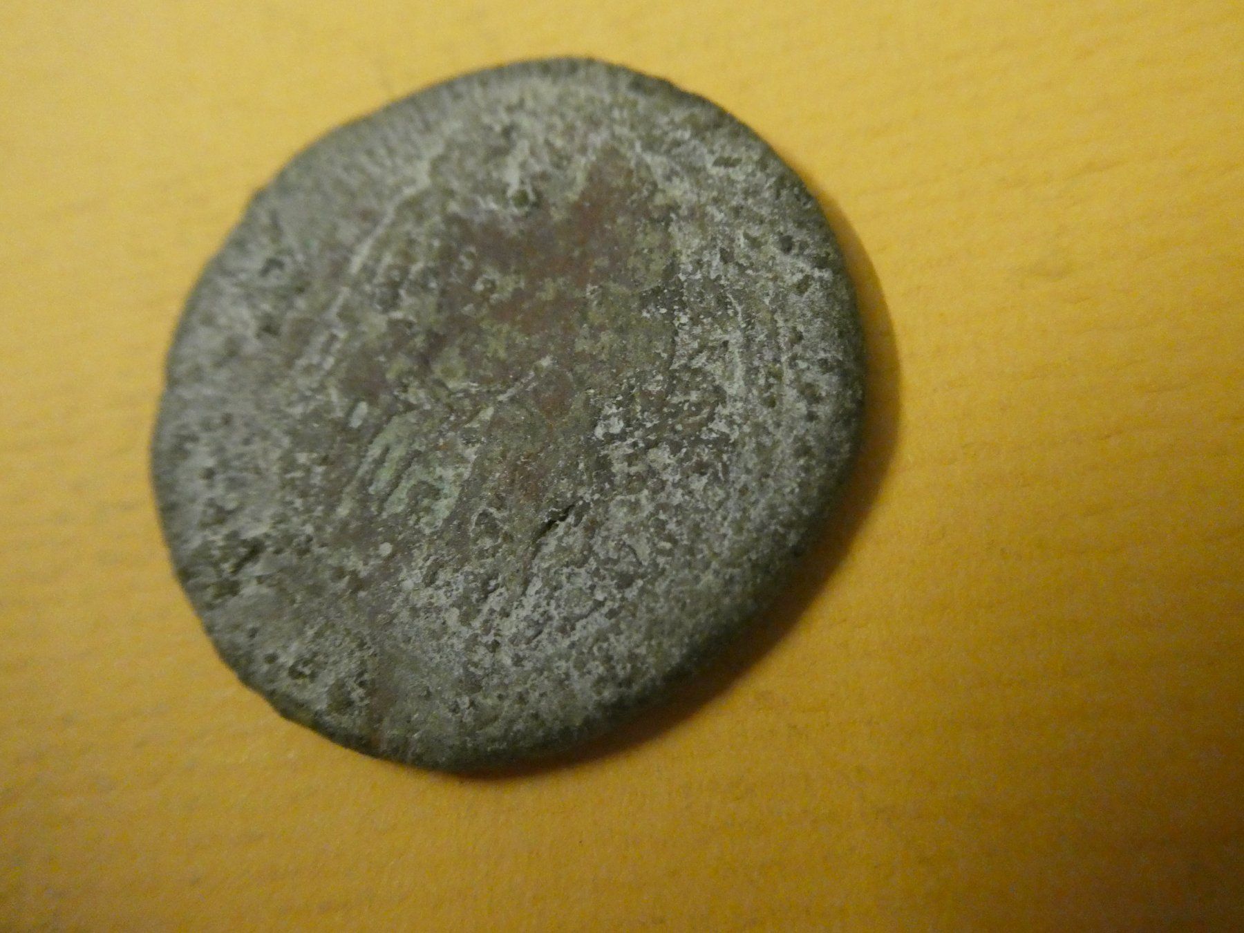 Alle Münzen: uralte grosse Bronzemünze  34 mm     15.96 g – Gebraucht aus Hinterforst von Rohusri 3