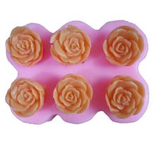Silikonform Tortendekor Rose 6er