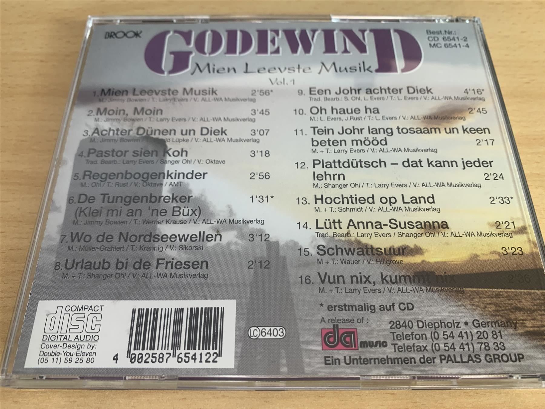 CD: Godewind - Mien Leevste Musik Vol. 1 – Usato da Rikon im Tösstal venduto da Alpenmutz 1
