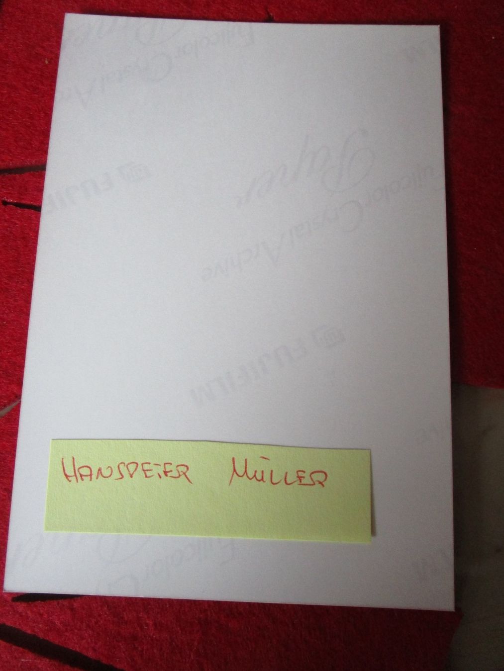 Autografi: ANTIKE AUTOGRAMMKARTE HANSPETER MÜLLER CH SCHAUSPIELER – Usato da GUTENSWIL venduto da Alpina6 1