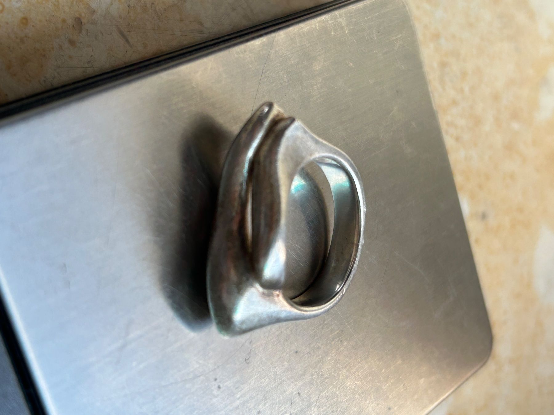 Anelli: Silberring Designerring WAVE Gr. 58 – Usato da Dittingen venduto da Bijoubelle 7