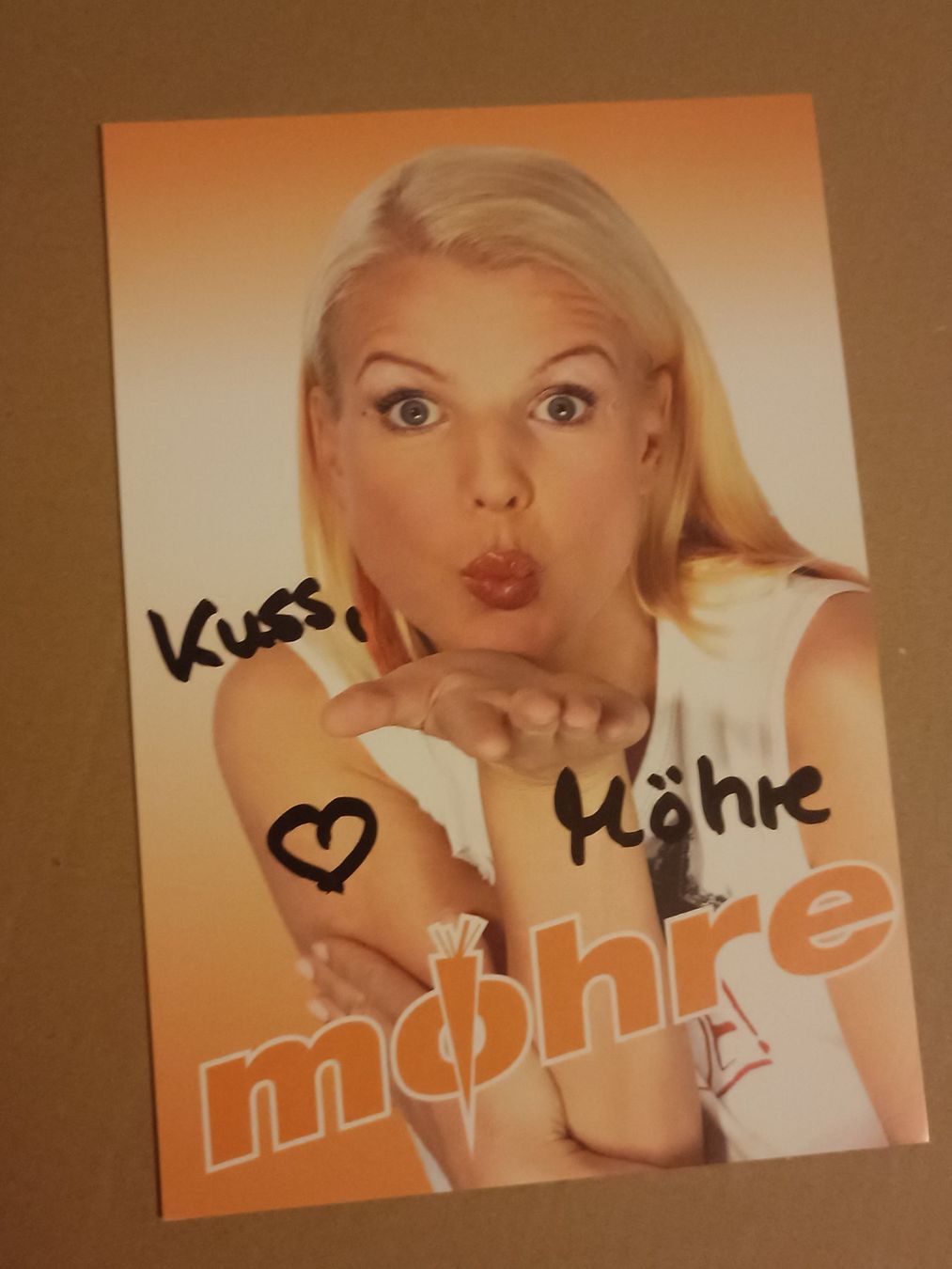 Autogramme: Möhre / Mirja Boes - handsignierte Autogrammkarte – Gebraucht aus Menziken von Artographs