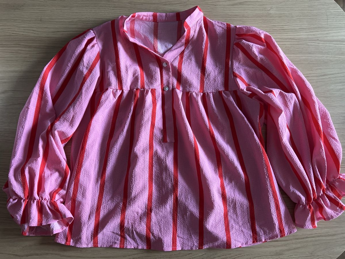 Camicette:  Bluse Pink Rot Gestreift Grösse L – Usato da Luzern venduto da maisonnoir 1