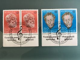 4 Briefmarken CH Schweiz Europa 1985 mit Ersttagsstempel