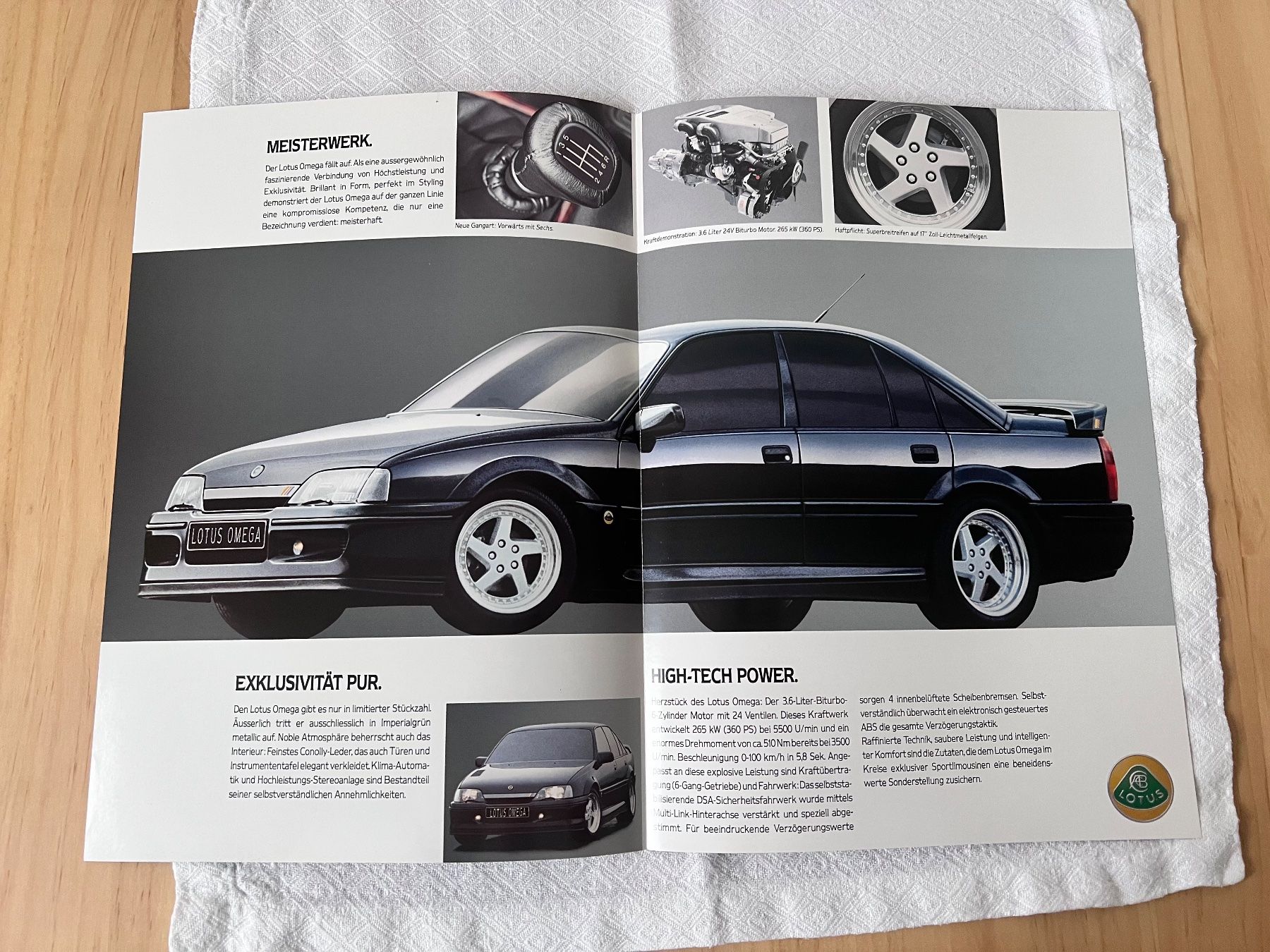 Lotus Documenti: LOTUS OMEGA Faltprospekt – Usato da Münchenbuchsee venduto da Volver64 1