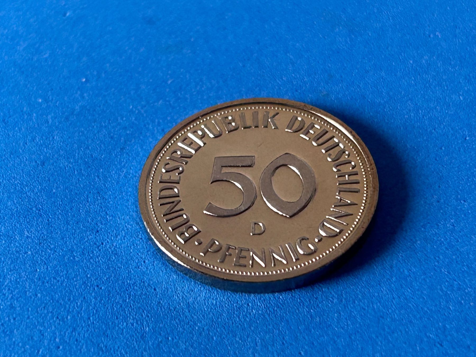 Tutti le monete: Germany - 50 Pfennigs 1981 D (Proof) – Usato da Corcelles NE venduto da AJKader 1