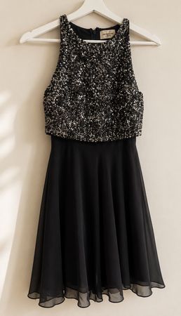 Kleid Damen Pailletten anthrazit Grösse XS neuwertig
