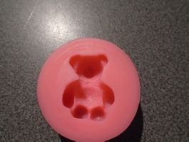 Silikonform Bärchen, rosa/rund