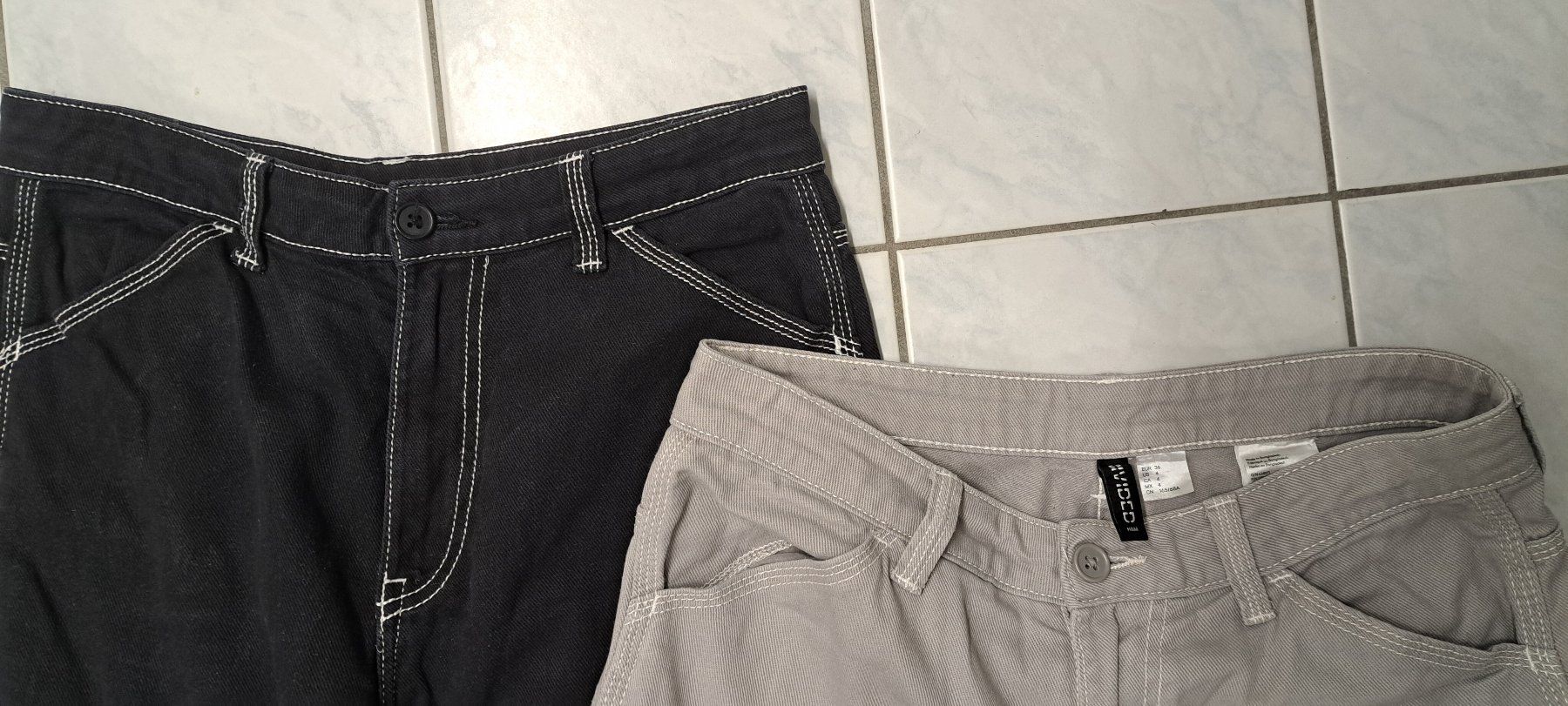 H&M Hosen: 2 Stoffhosen Gr. 36 schwarz und grau – Gebraucht aus Küssnacht am Rigi von AutoVilla 1