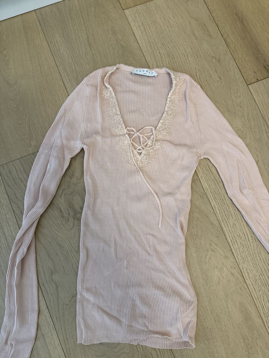 Sandro Maglioni & Felpe: Sandro Paris Damen Spitzenpulli Rosa Gr. S – Nuovo (secondo la descrizione) da Uitikon Waldegg venduto da SIMI086