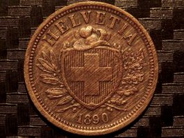 1890 - 2 cts. 1.00 Mio.!!! 2.50gr!!!