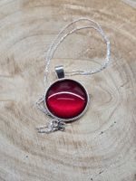 Halskette mit Cabochon Anhänger rot Neu
