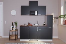 029 Singleküche Küchenzeile 180cm W/S - Küche Einbauküche