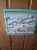 Wnderschönes Holzbrett Mini Bid Winter ** 11