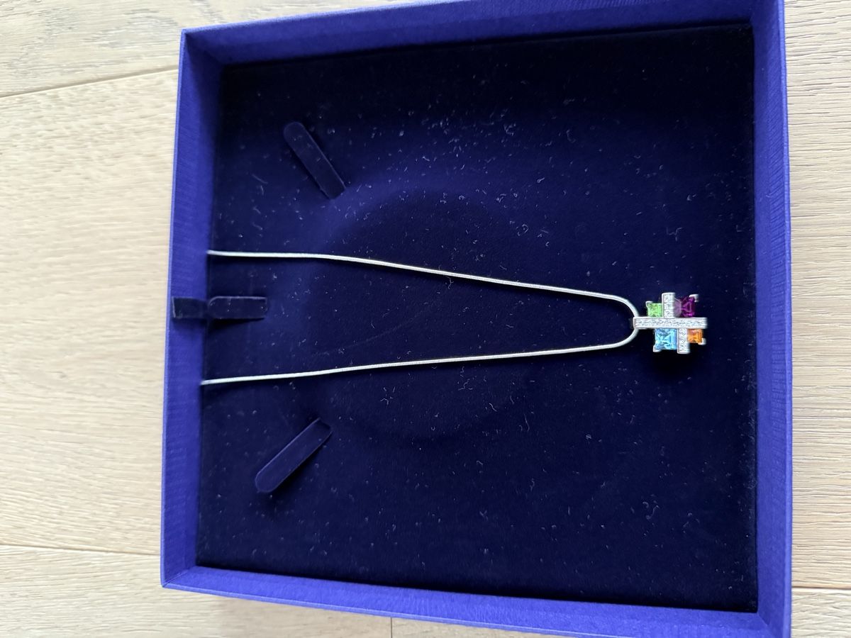 Swarovski Catenine: Swarovski Necklace with Box, Silver, Summer Collection – Nuovo (secondo la descrizione) da Spreitenbach venduto da Stefania.90
