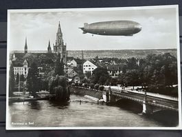 Postkarte Konstanz mit Graf Zeppelin