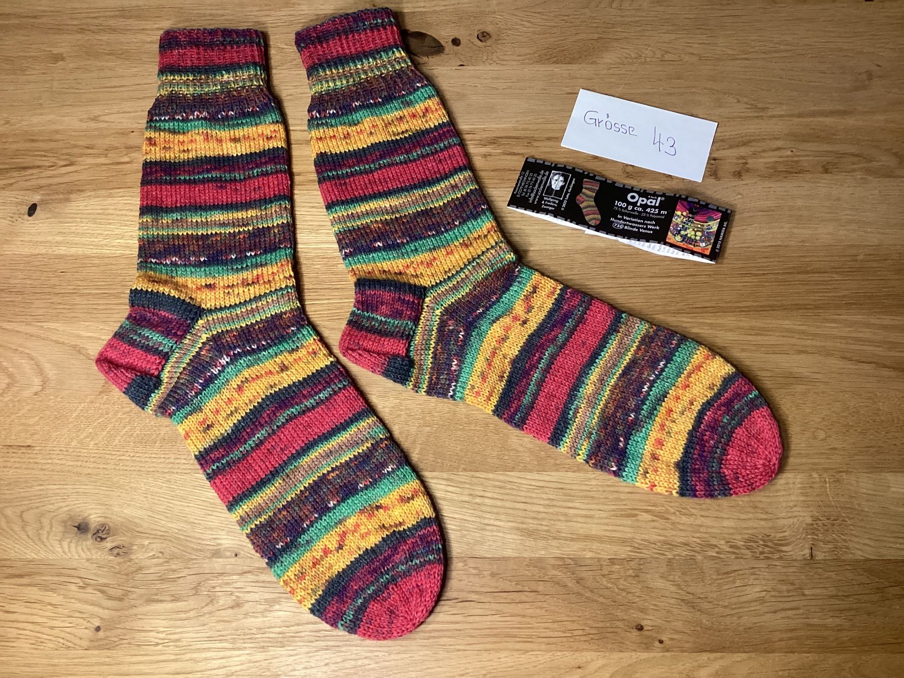Calze: Handgestrickte Hundertwasser Socken – Nuovo e nell'imballaggio originale da Flawil venduto da kruemeli02 4