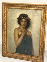 Max NONNENBRUCH (1857-1922) Antikes gerahmtes Porträt Frau