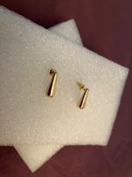 Elegante, goldfarbene, kegelförmige Ohrstecker, NEU