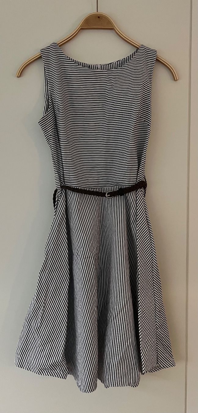 Vestiti: Gestreiftes Sommerkleid mit Gürtel – Usato da Basel venduto da rah_r