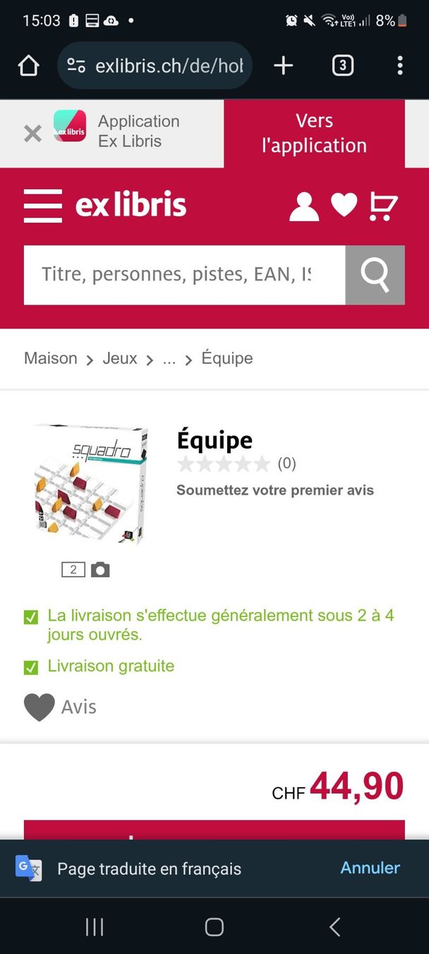 Giochi: Jeu Squadro Gigamic neuf – Nuovo e nell'imballaggio originale da Fribourg venduto da jarmilka 3