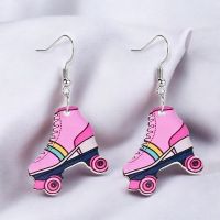 Boucles d'oreilles vintage patins à roulettes Retro