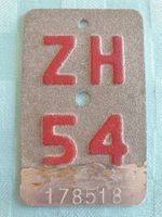 Velonummer ZH 54