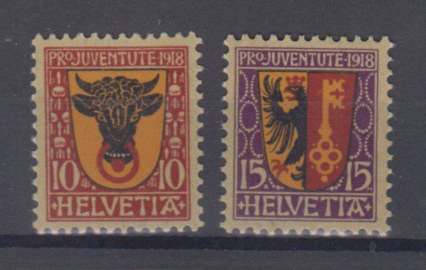 Tutti i francobolli: Pro Juventute 10 - 11 neuf ** – Usato da Boécourt venduto da Denteles66