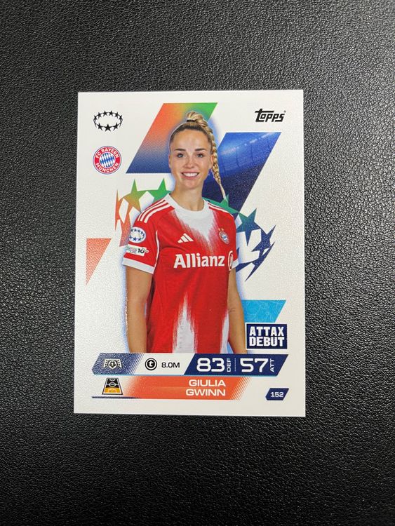 Topps Match Attax 2025/26 Giulia Gwinn 152 (Neu (gemäss Beschreibung ...