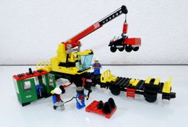 LEGO EISENBAHN 4552 BAUWAGEN MIT KRAN UND VIEL ZUBEHÖR