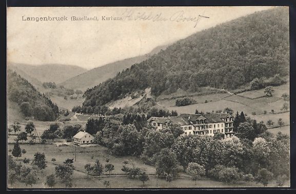 Cartoline postali: AK Langenbruck /Baselland, Kurhaus, 1908 – Usato da Berlin venduto da bartko-reher