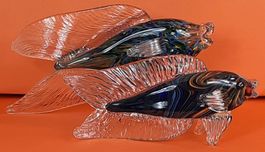 MURANO schöne Fisch "Mutter+Baby" Deko