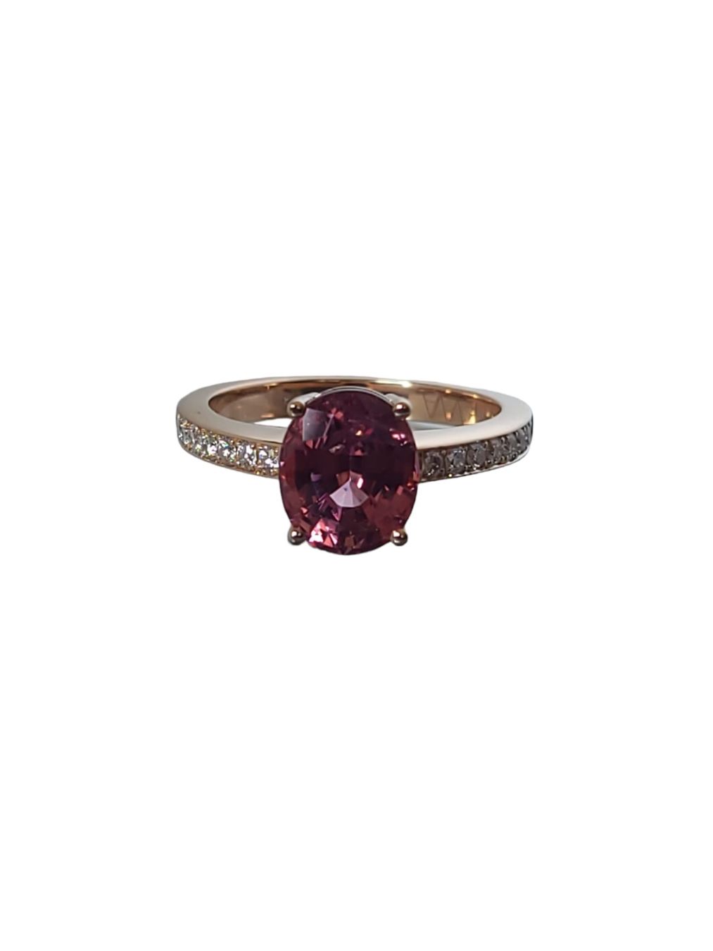 Anelli: Spinelle rose ovale, diamants et or rose – Nuovo e nell'imballaggio originale da Montreux venduto da hev_mv5m