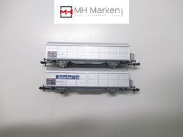 Roco 24015 2er Set Schiebewandwagen delacher SBB Spur N OVP