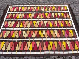 💚 VINTAGE BAUHAUS KELIM TEPPICH 198 x 251cm 💚  CH SAMMLUNG