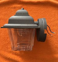 Wandleuchte Metall Glas dunkelgrau