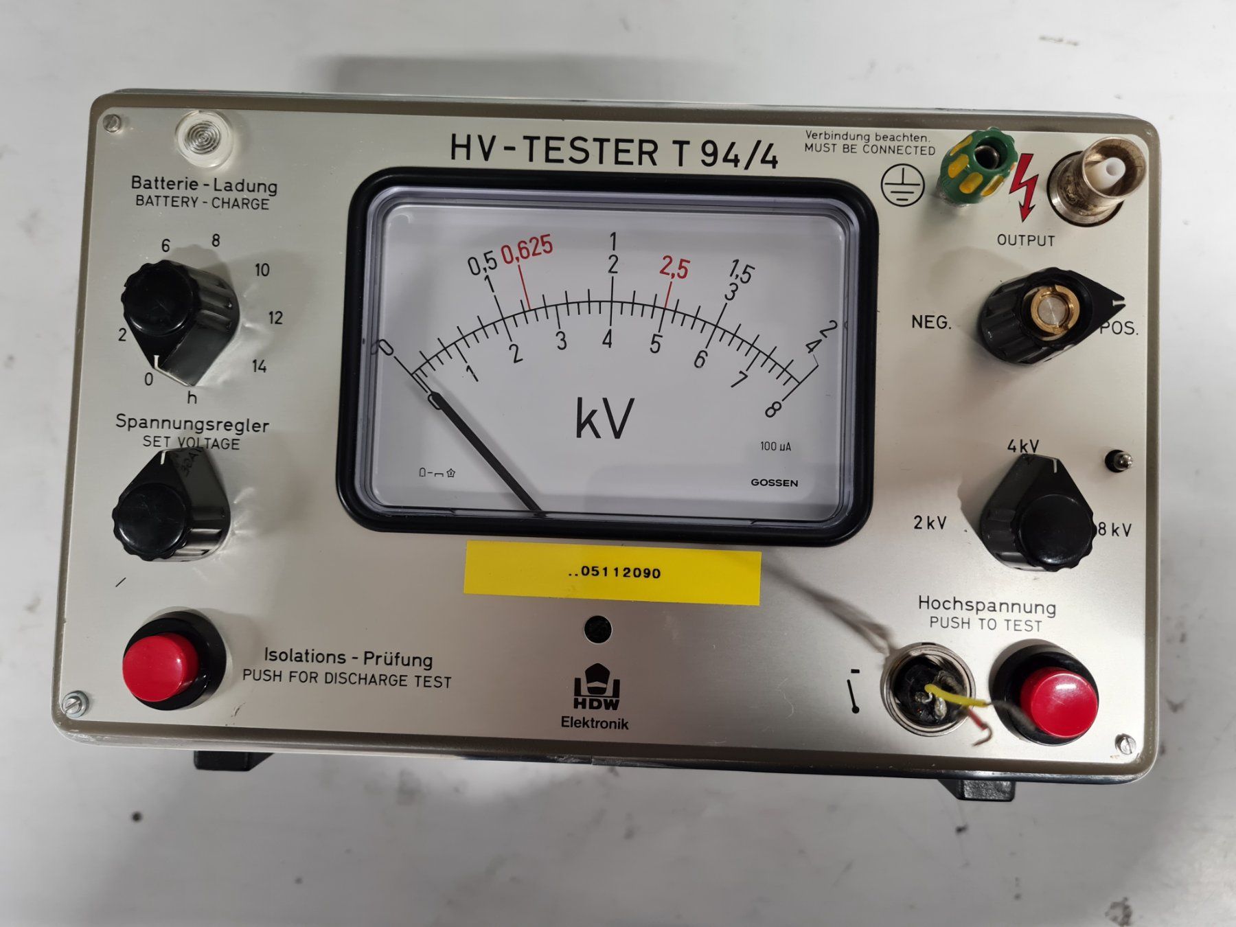 Misurare: High-Voltage Tester HV-TESTER T94/4 – Usato da Horw venduto da Arta20000