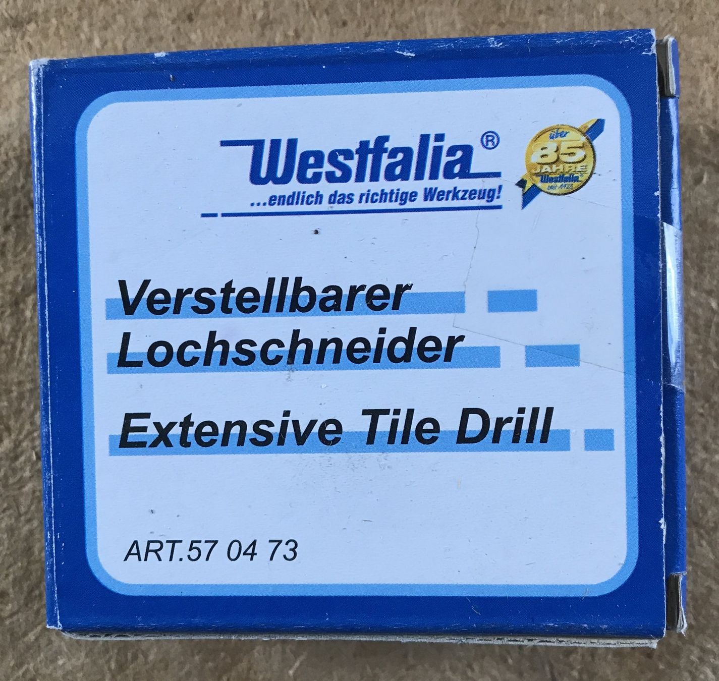 Westfalia Tutti gli attrezzi: WESTFALIA VERSTELLBARER LOCHSCHNEIDER – Nuovo e nell'imballaggio originale da Ostermundigen venduto da Kari1937