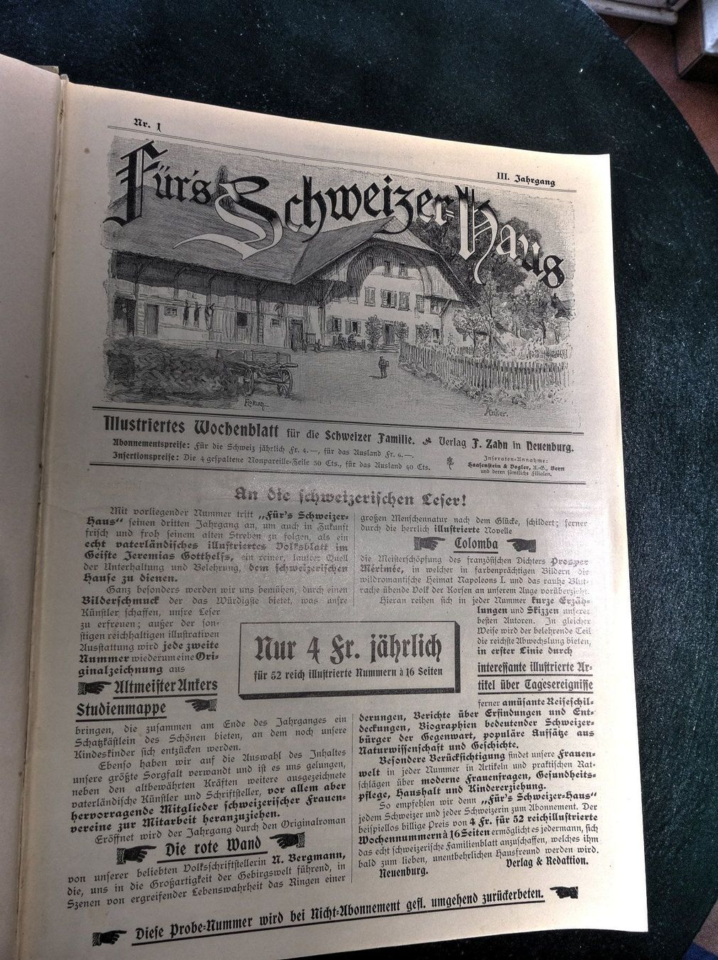 Bücher: "Für's Schweizer Haus" 1903-1904 – Gebraucht aus Bellinzona von Bitanengo 2