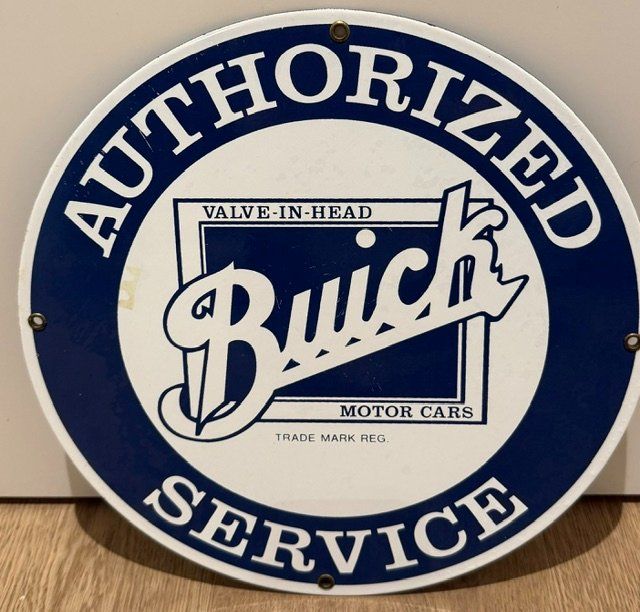Buick Schilder: Seltenes Email Buick-Schild "Authorized Service", – Gebraucht aus Gersau von pandabear01