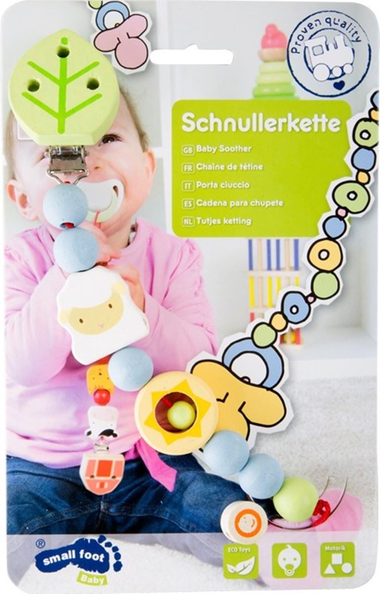 Succhiotti & catenelle porta ciuccio: Schnullerkette Schäfchen,Holz,small foot – Nuovo e nell'imballaggio originale da Wettingen venduto da Swala 2