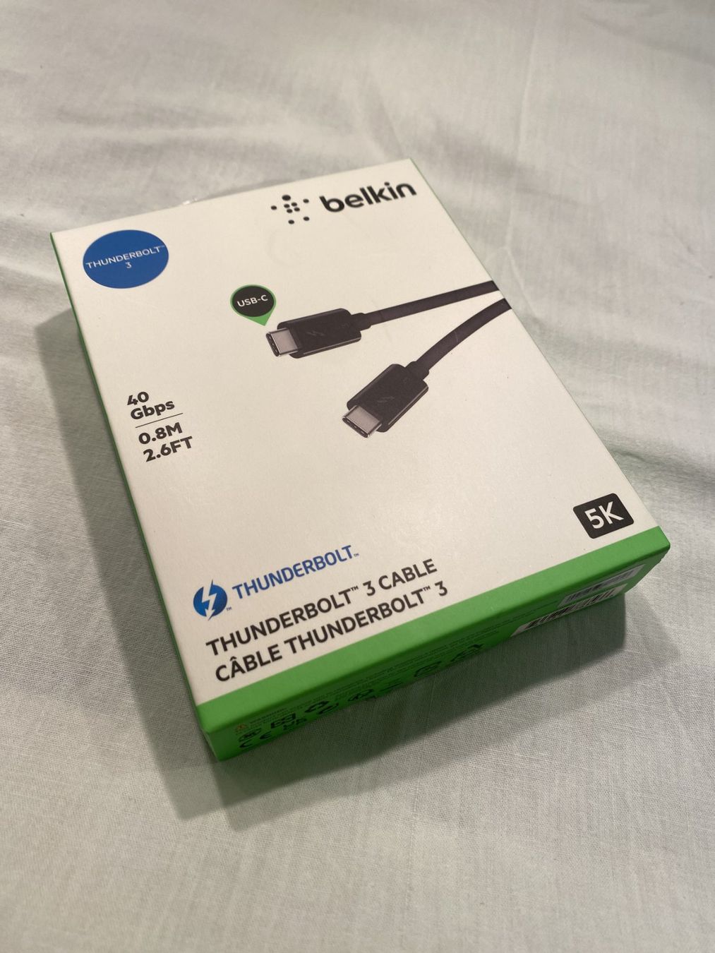 Belkin Cavi: Belkin Thunderbolt 3 USB-C Kabel 0.8m | neu OVP – Nuovo e nell'imballaggio originale da Zürich venduto da kar_2st9 1