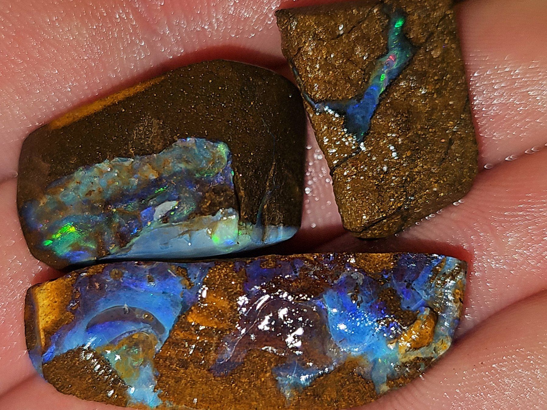 Edelsteine: 3 Australische Boulderopal Rohsteine – Neu und originalverpackt aus Uerkheim von Winwinner 1