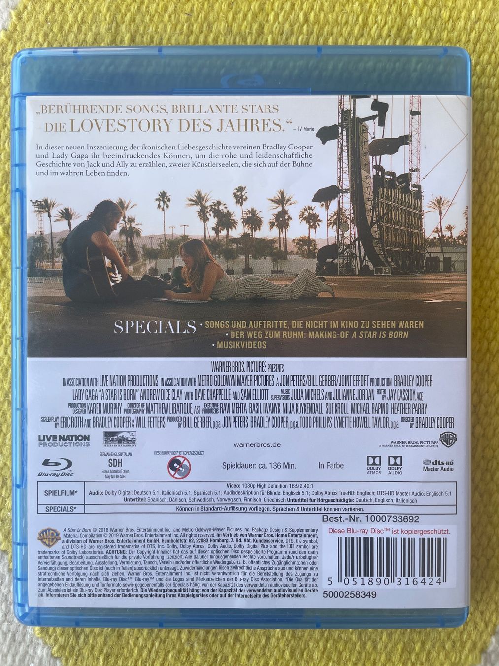 Tutti i DVDs: A STAR IS BORN-BLU RAY A STAR IS BORN – Usato da Rorschacherberg venduto da CD-Roli 1