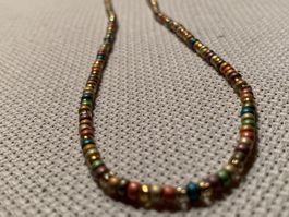 Halskette Halsband Schmuck Rocailles Handmade